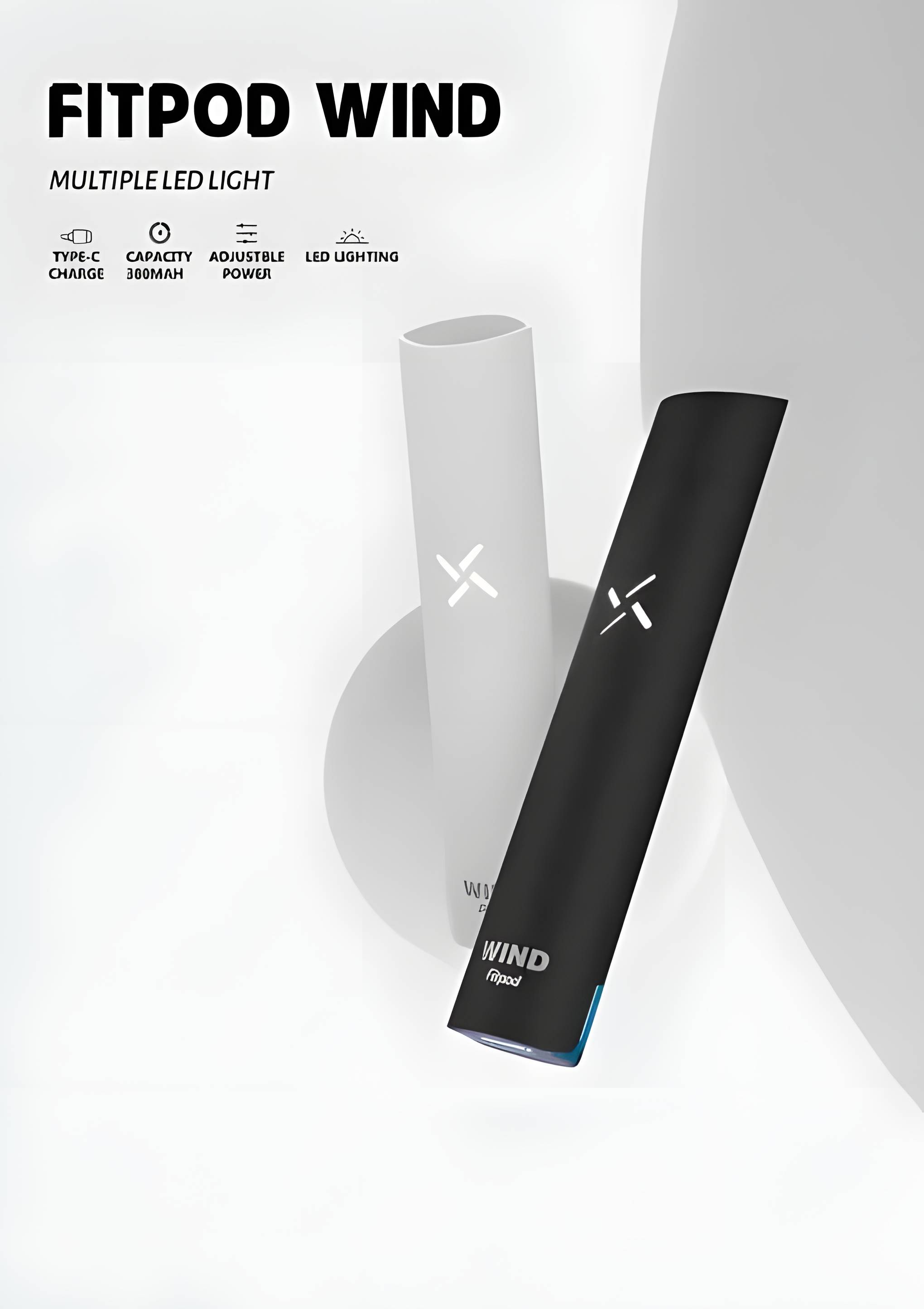 Fitpod Wind 氣流桿 一代發光主機 四檔調節 通配一代煙彈 產品圖片 2